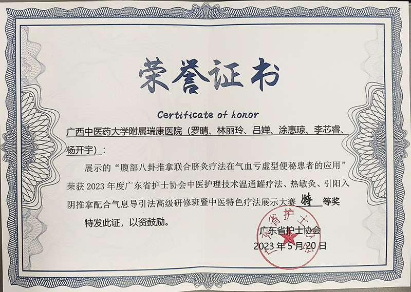 1荣誉证书